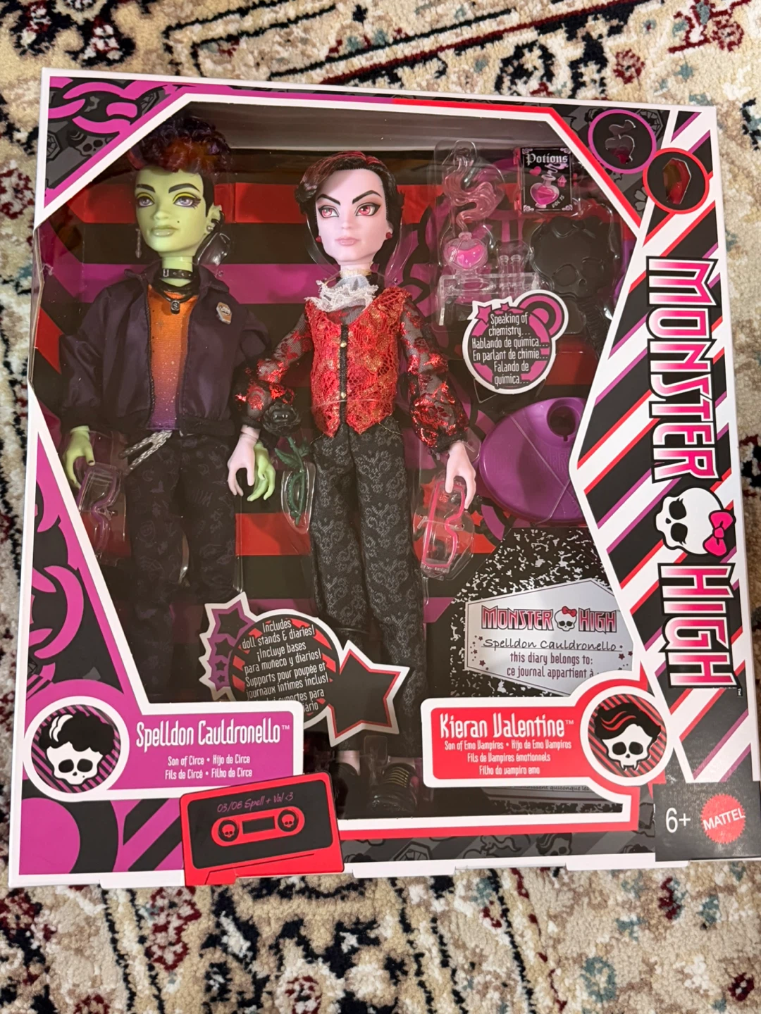 Monster High Kieran Valentine & Spelldon Cauldronello Dolls