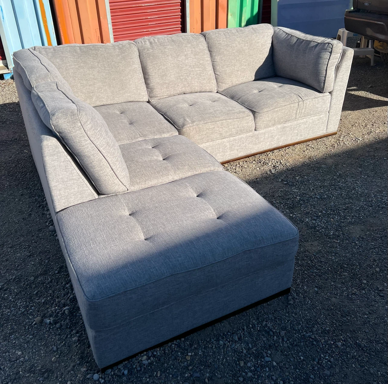 Grey Sectional Sofa with Chaise