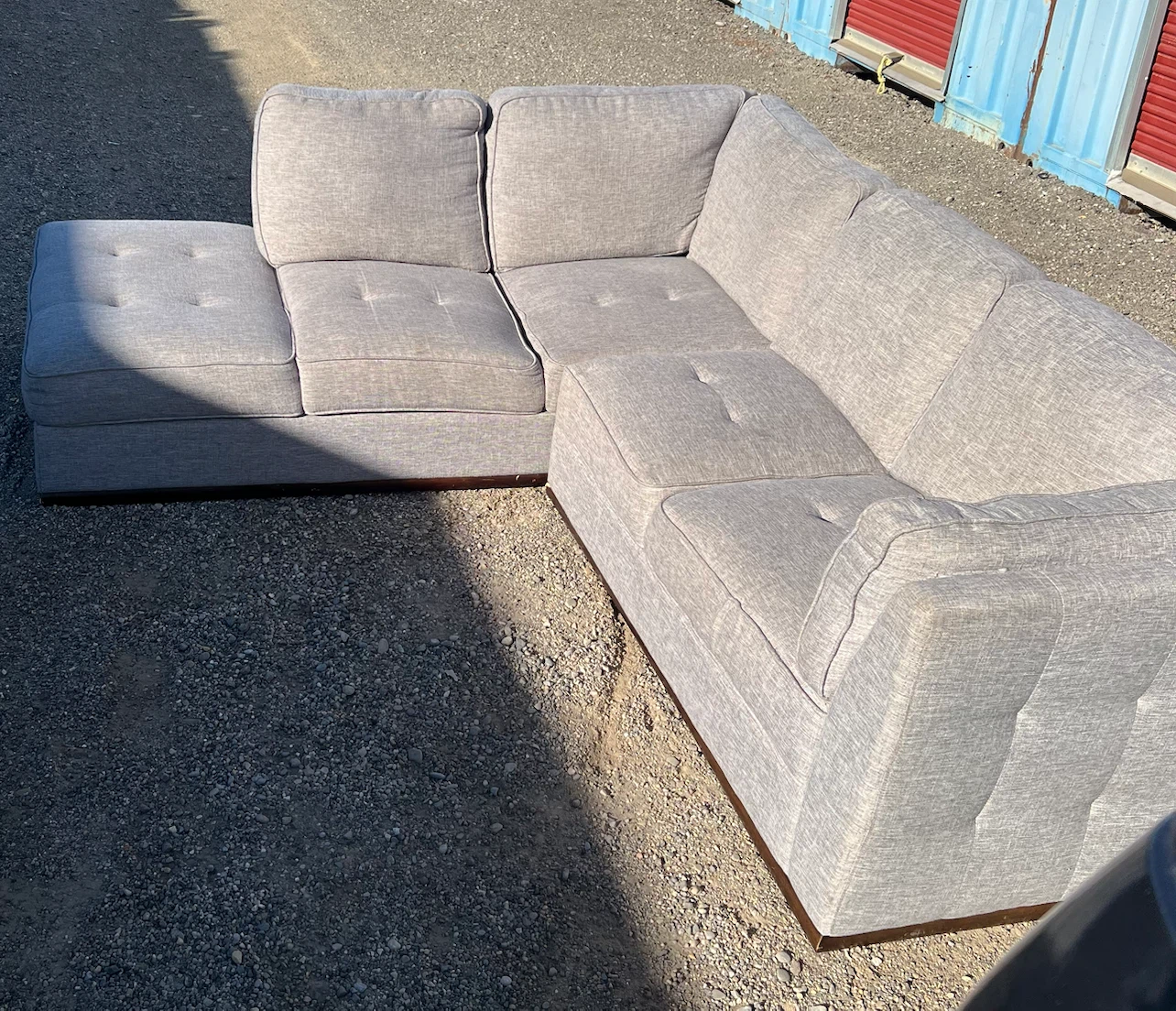 Grey Sectional Sofa with Chaise - photo 4