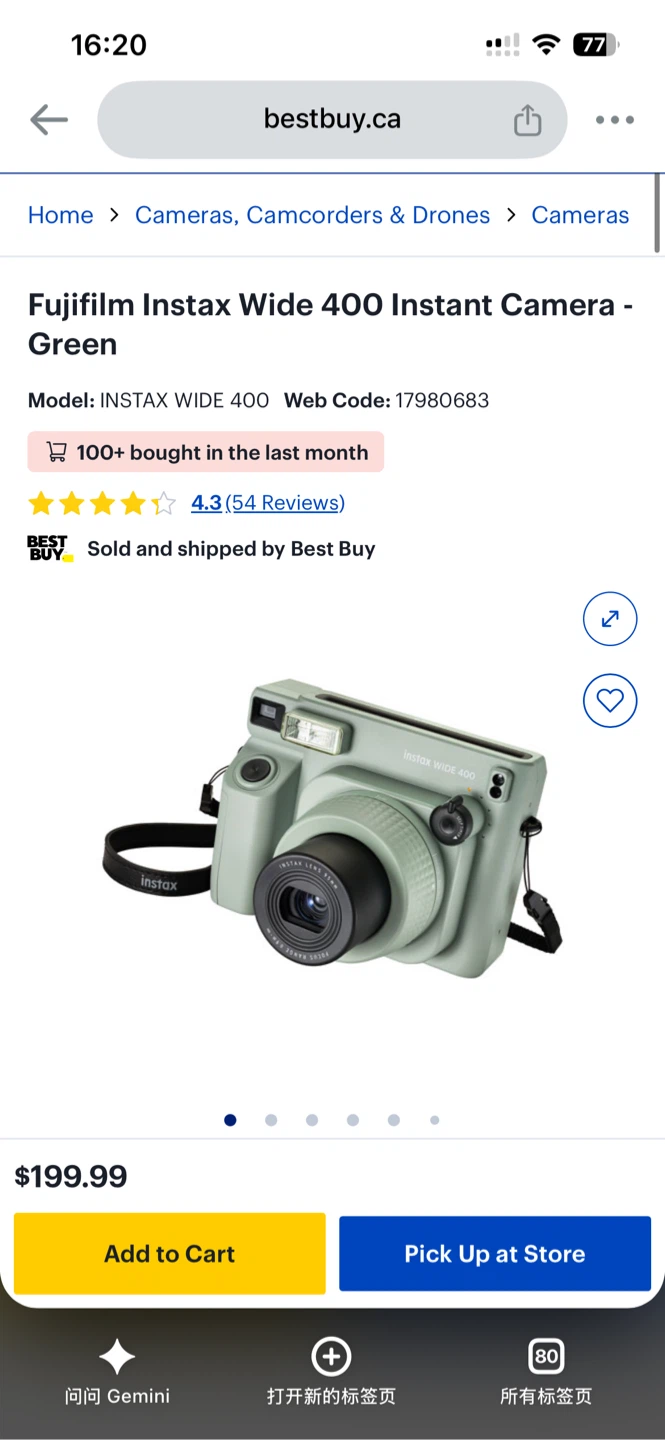 Fujifilm Instax Wide 400 Instant Camera - photo 5