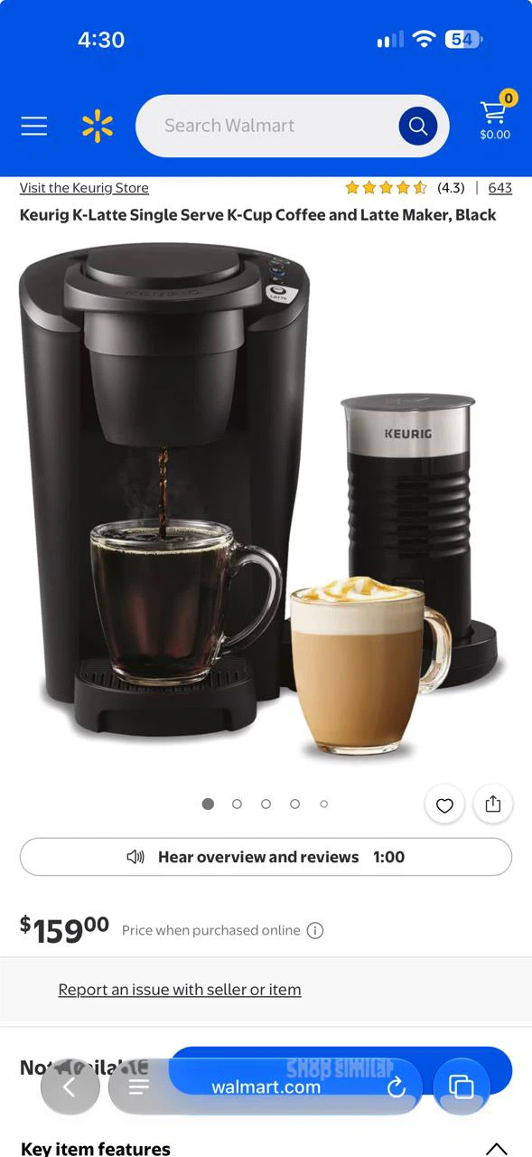 Keurig K-Latte Single-Serve Coffee Maker