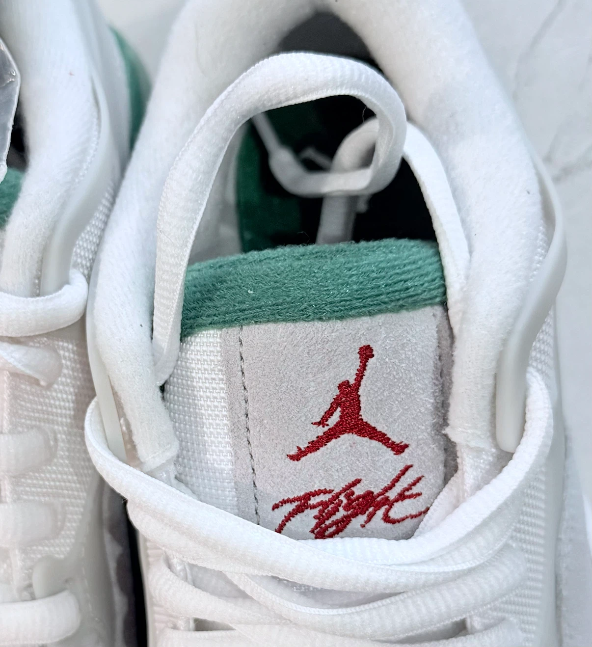 Jordan Flight Heritage White Green Sneakers - photo 2
