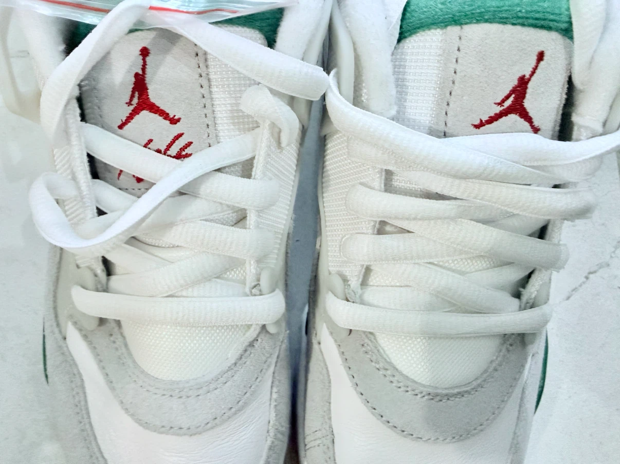 Jordan Flight Heritage White Green Sneakers - photo 3
