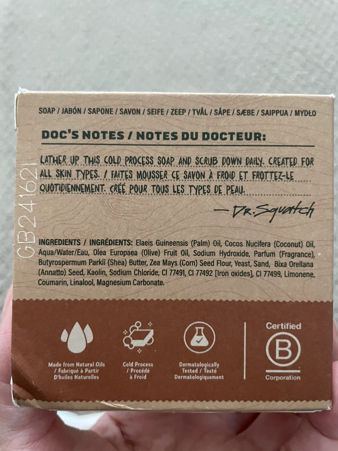 Dr. Squatch Wood Barrel Bourbon Men's Natural Soap - photo 2