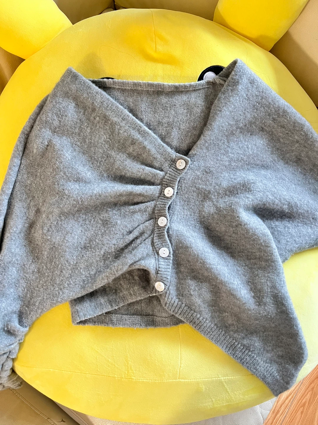 Grey Button-Up Cardigan