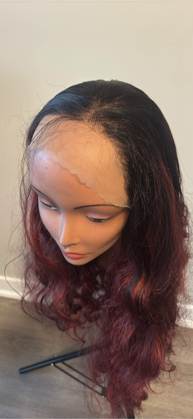 30” Burgundy Ombré Lace Wig - photo 3