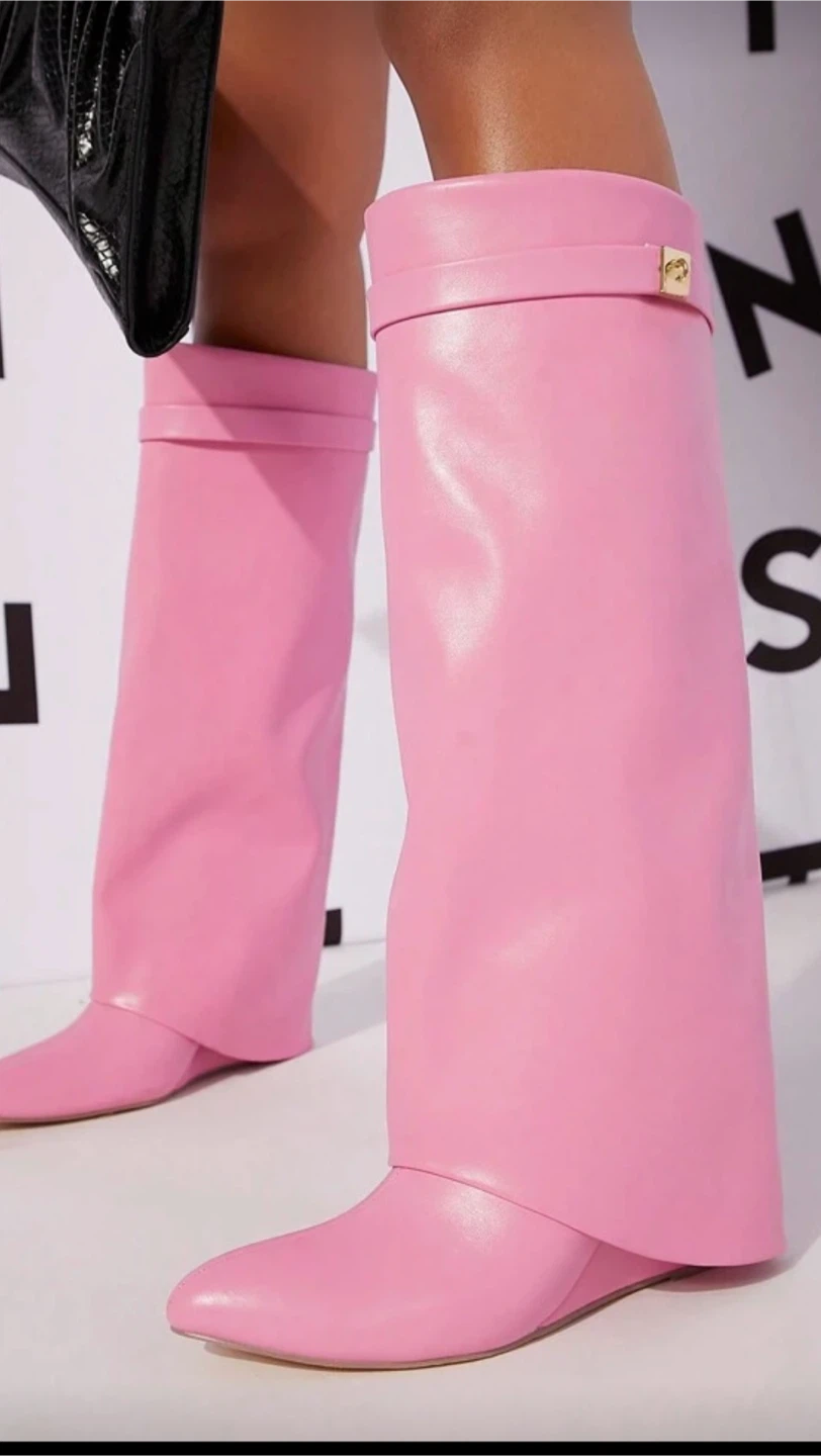 New size 7.5 pull on knee high fashion boots - photo 3