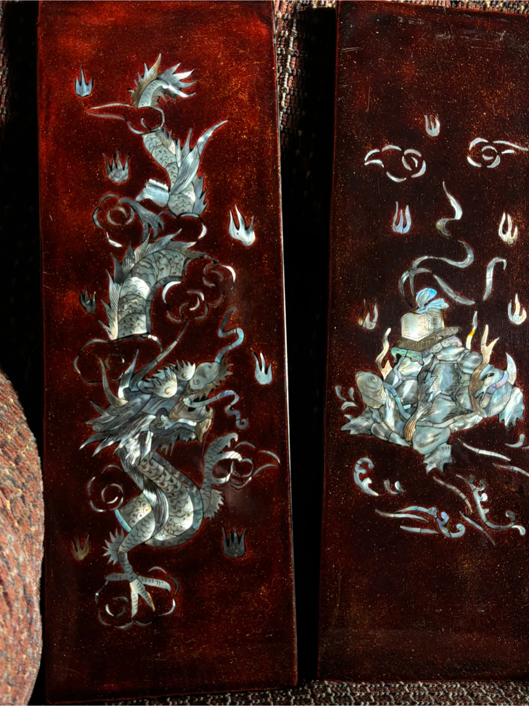 Set of 4 Mother of Pearl Lacquer Wall Plaques - photo 2