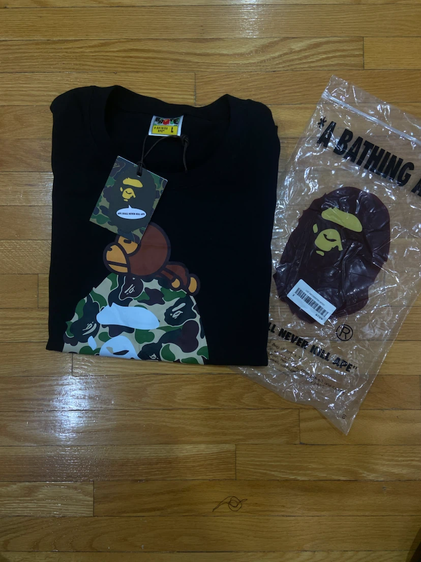 A Bathing Ape Bape T-Shirt Black Size L