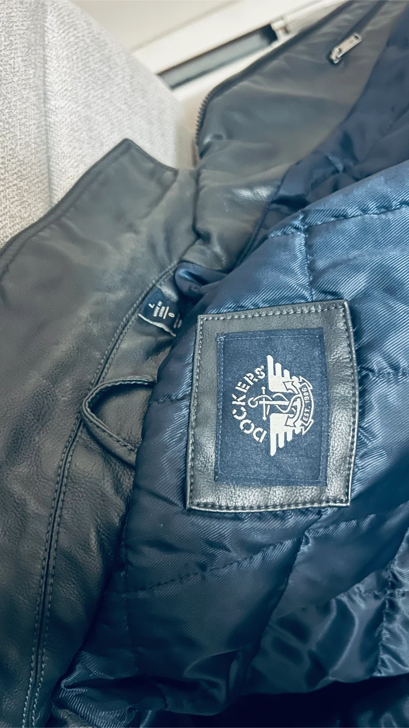 Dockers Men's Black Faux Leather Jacket