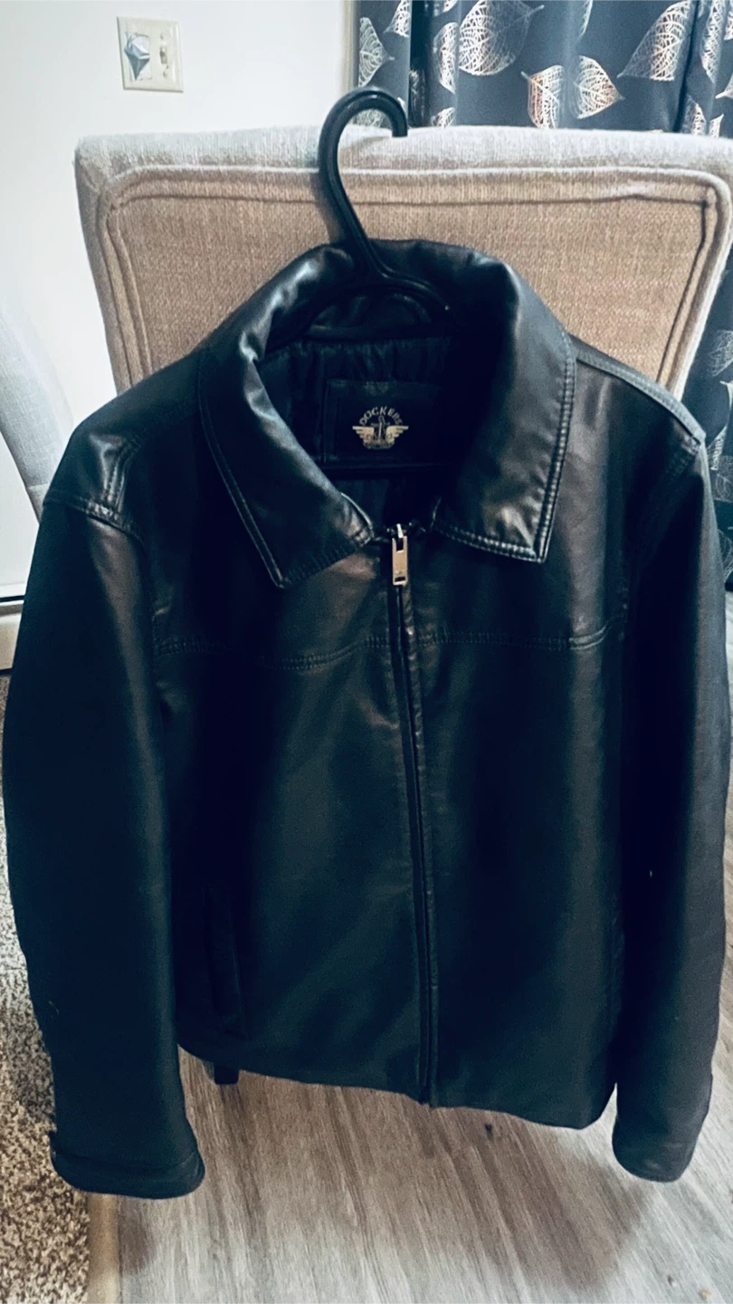 Dockers Men's Black Faux Leather Jacket - photo 5