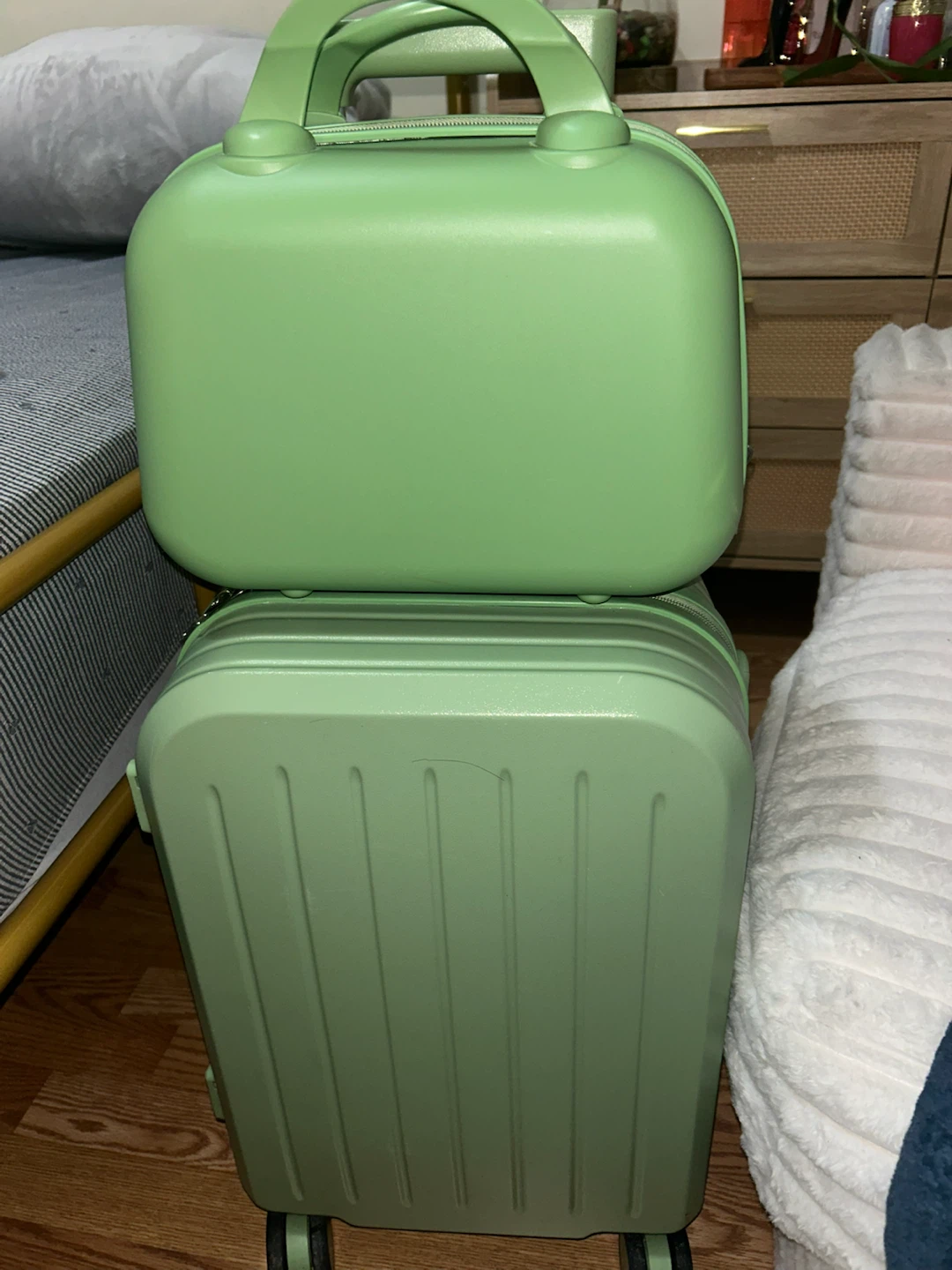 Green Luggage Set with Carry-On