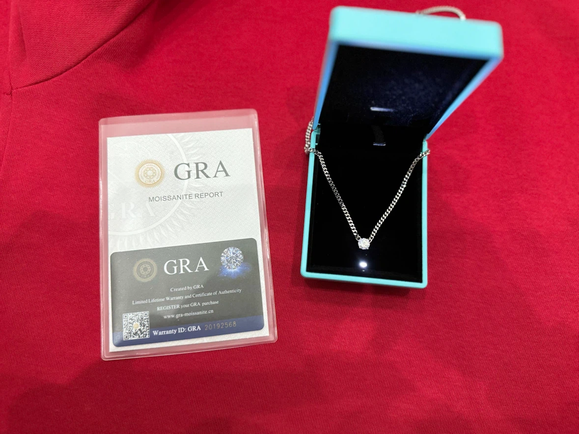 GRA Certified Moissanite Necklace