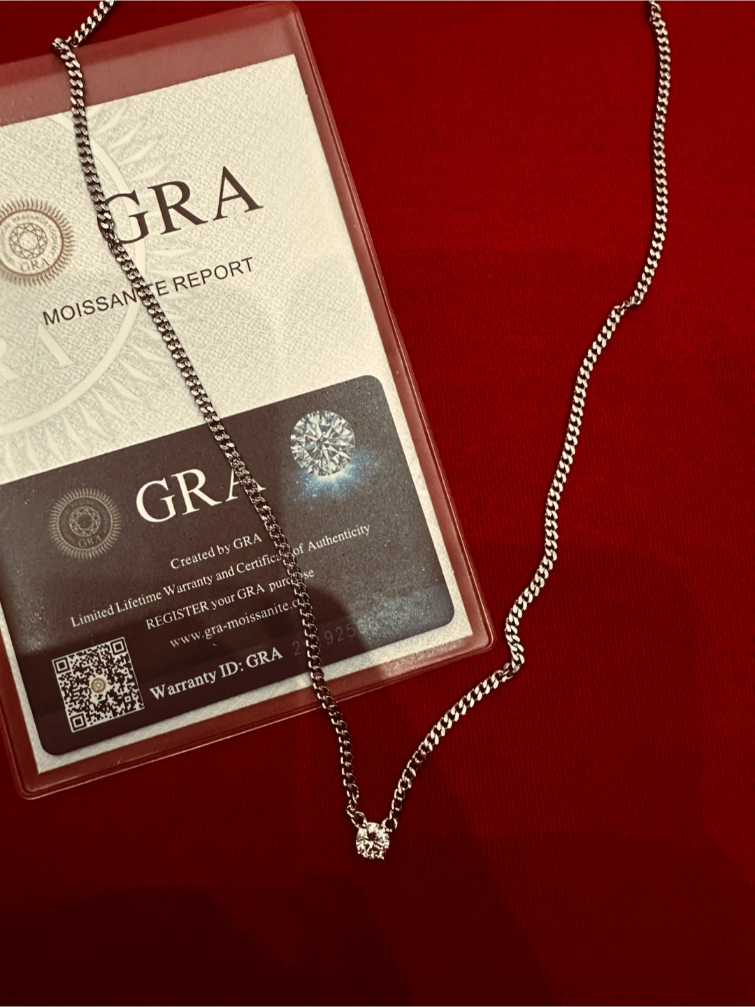 GRA Certified Moissanite Necklace - photo 3