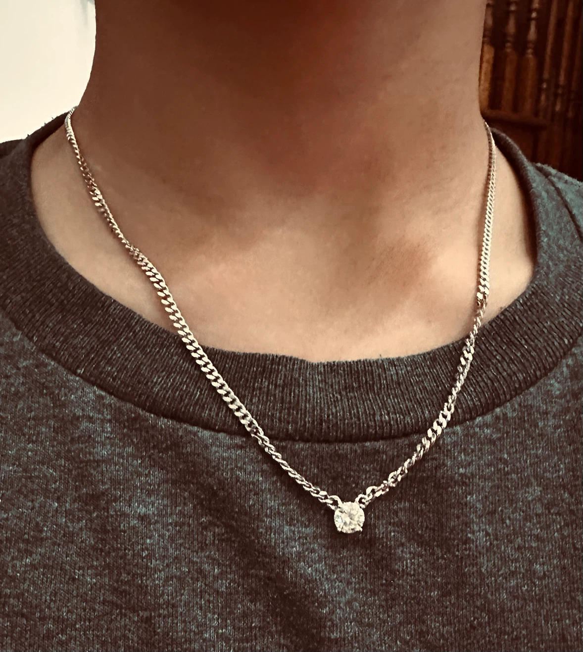 GRA Certified Moissanite Necklace - photo 4