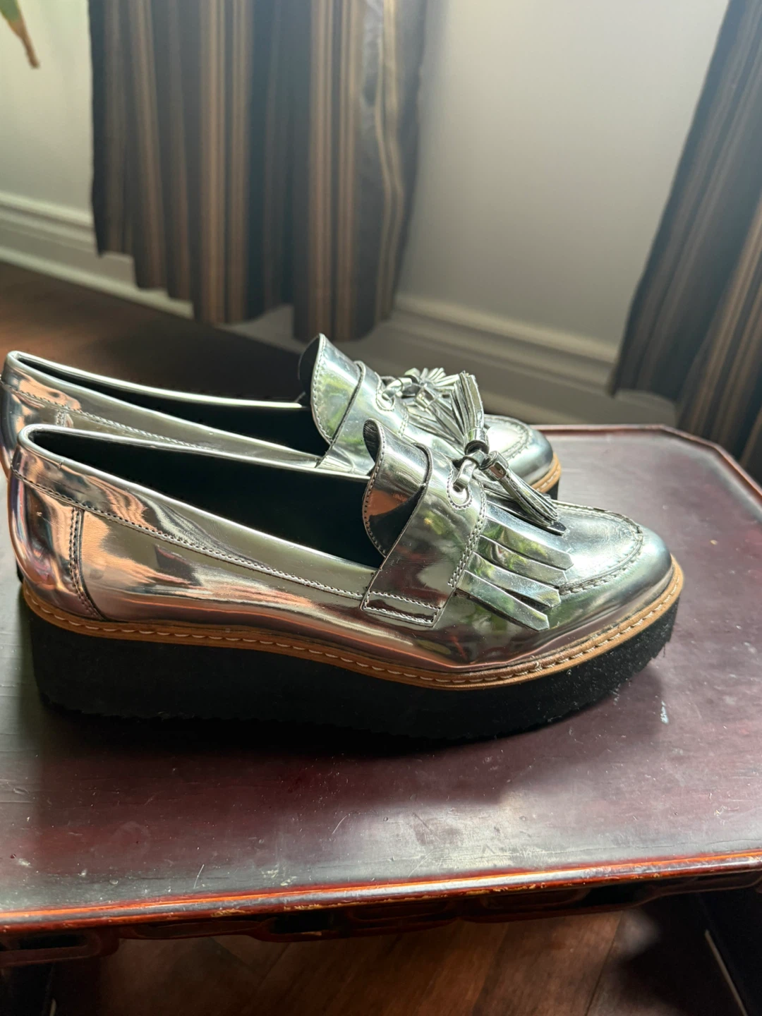Intervalle Silver Tassel Platform Loafers - photo 2