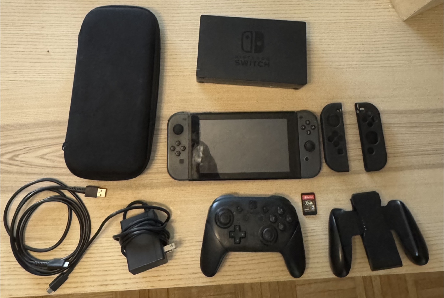 Nintendo switch + pro controller + dock + tears of the kingdom