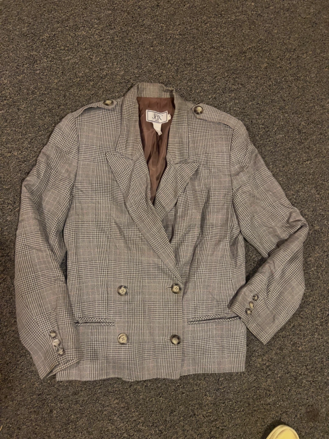 JAX Plaid Double-Breasted Blazer