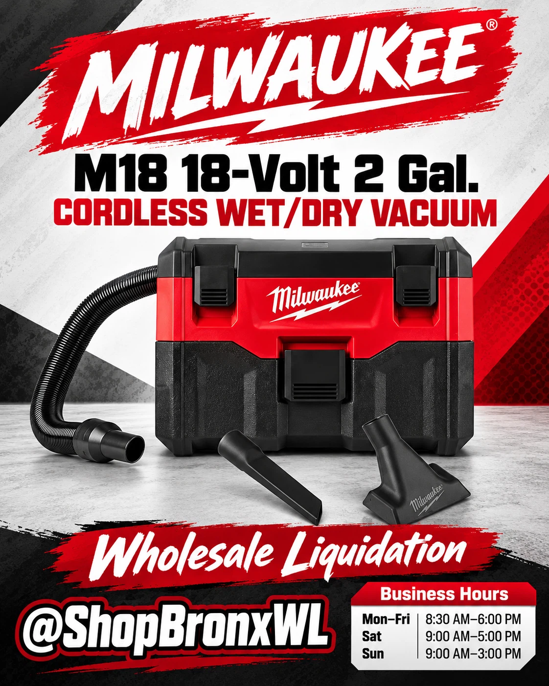 Milwaukee M18 2 Gallon Cordless Wet/Dry Vacuum