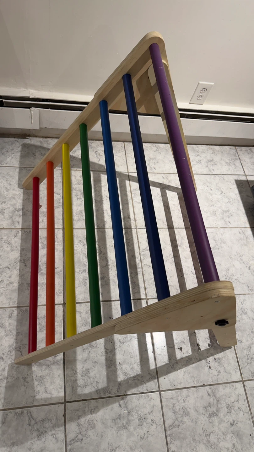 Kids Wooden Climbing Triangle and Arch Set - photo 5
