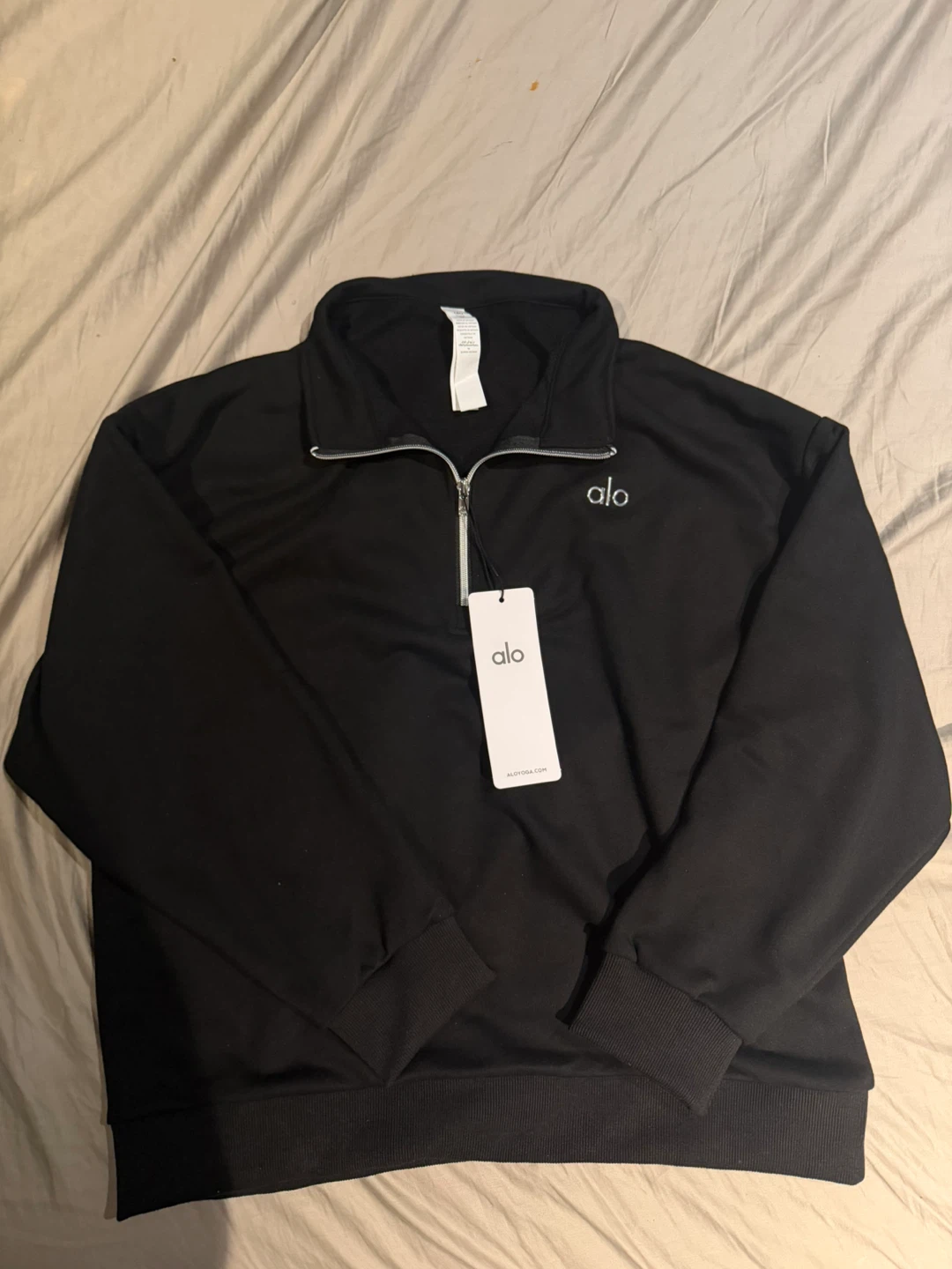 New Alo Yoga Black Quarter-Zip Pullover - photo 2