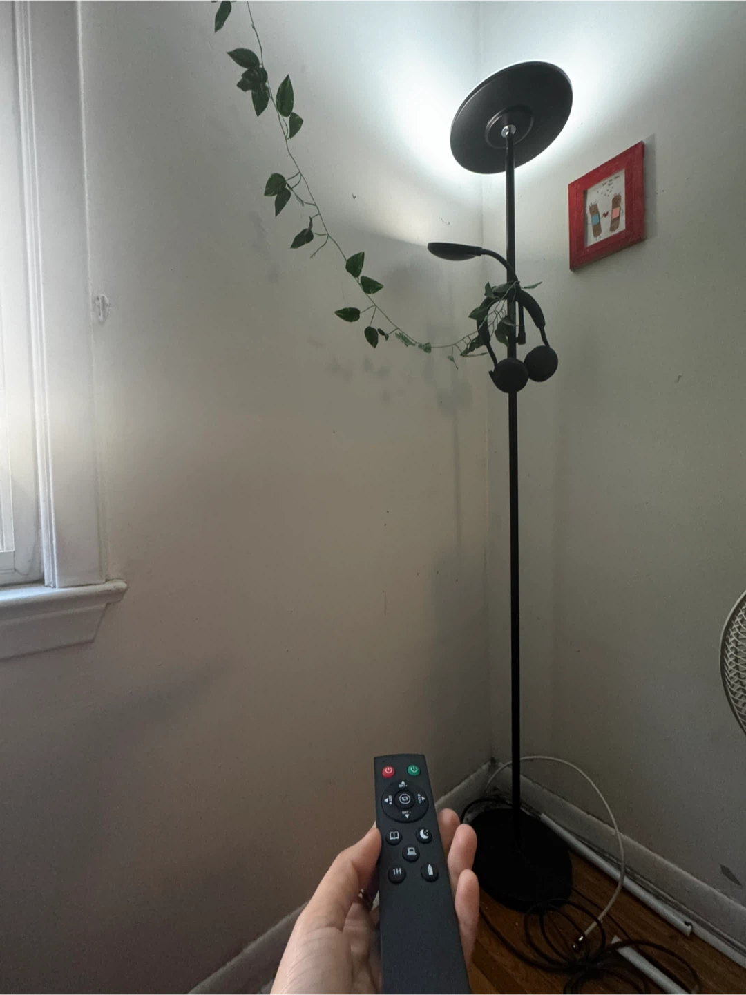 Modern Black LED Floor Lamp with Remote