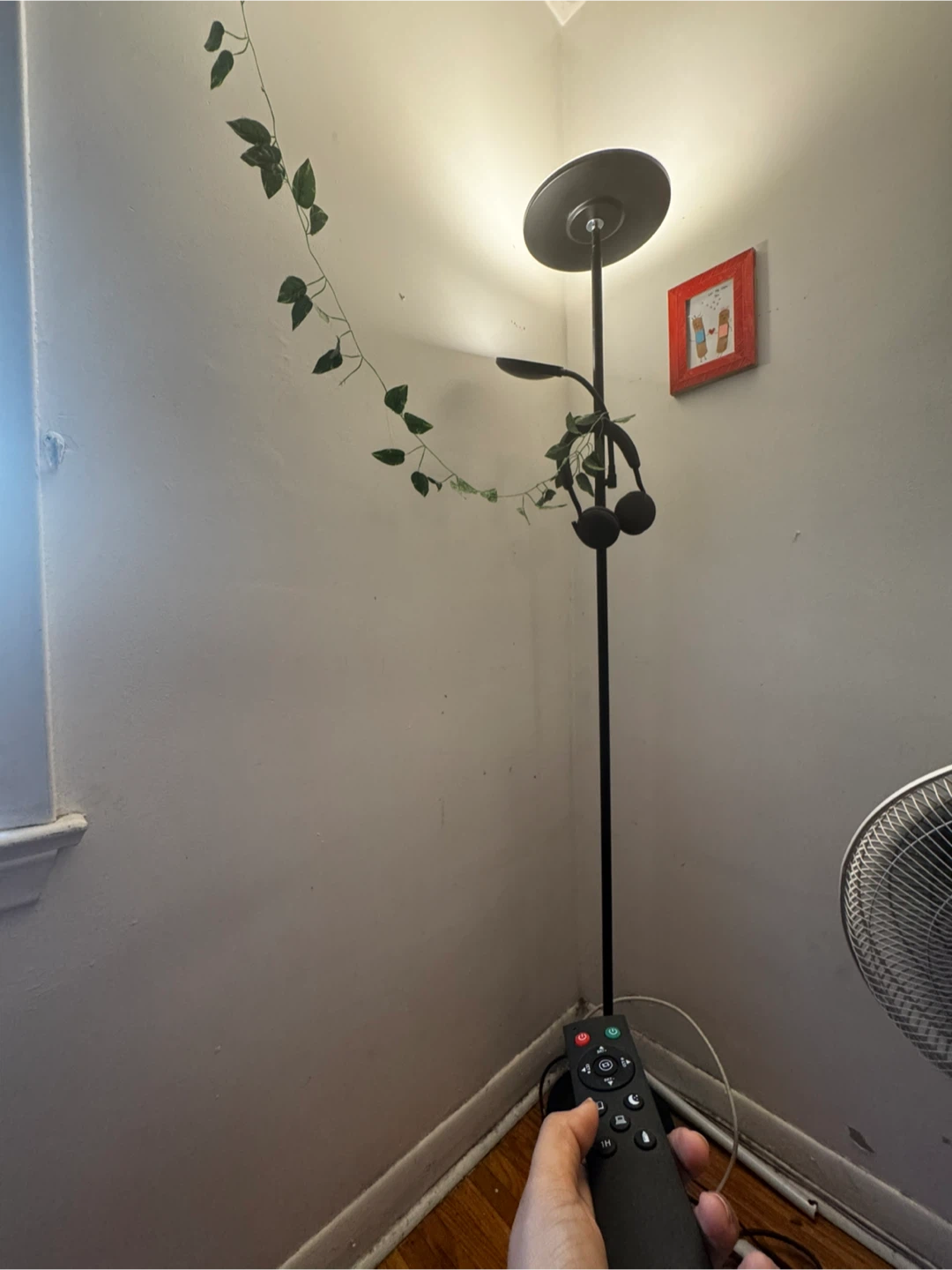 Modern Black LED Floor Lamp with Remote - photo 2