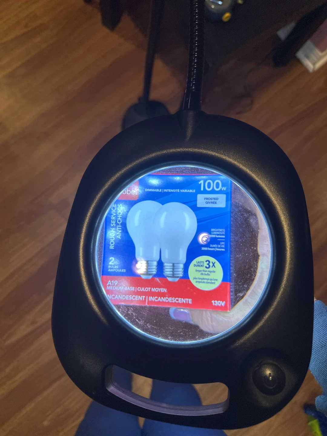 Black Magnifying Floor Lamp - photo 2