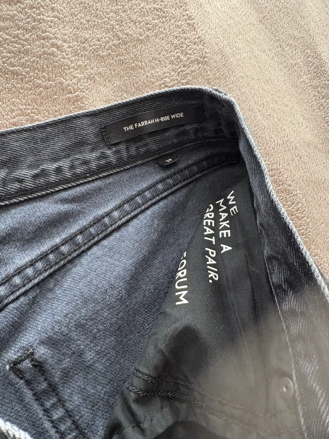 Denim Forum The Farrah Hi-Rise Wide Jeans - photo 2