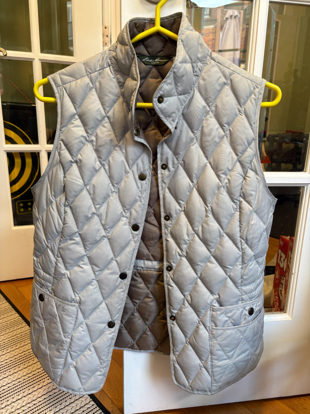 Eddie Bauer Quilted Goose Down Vest - Grey