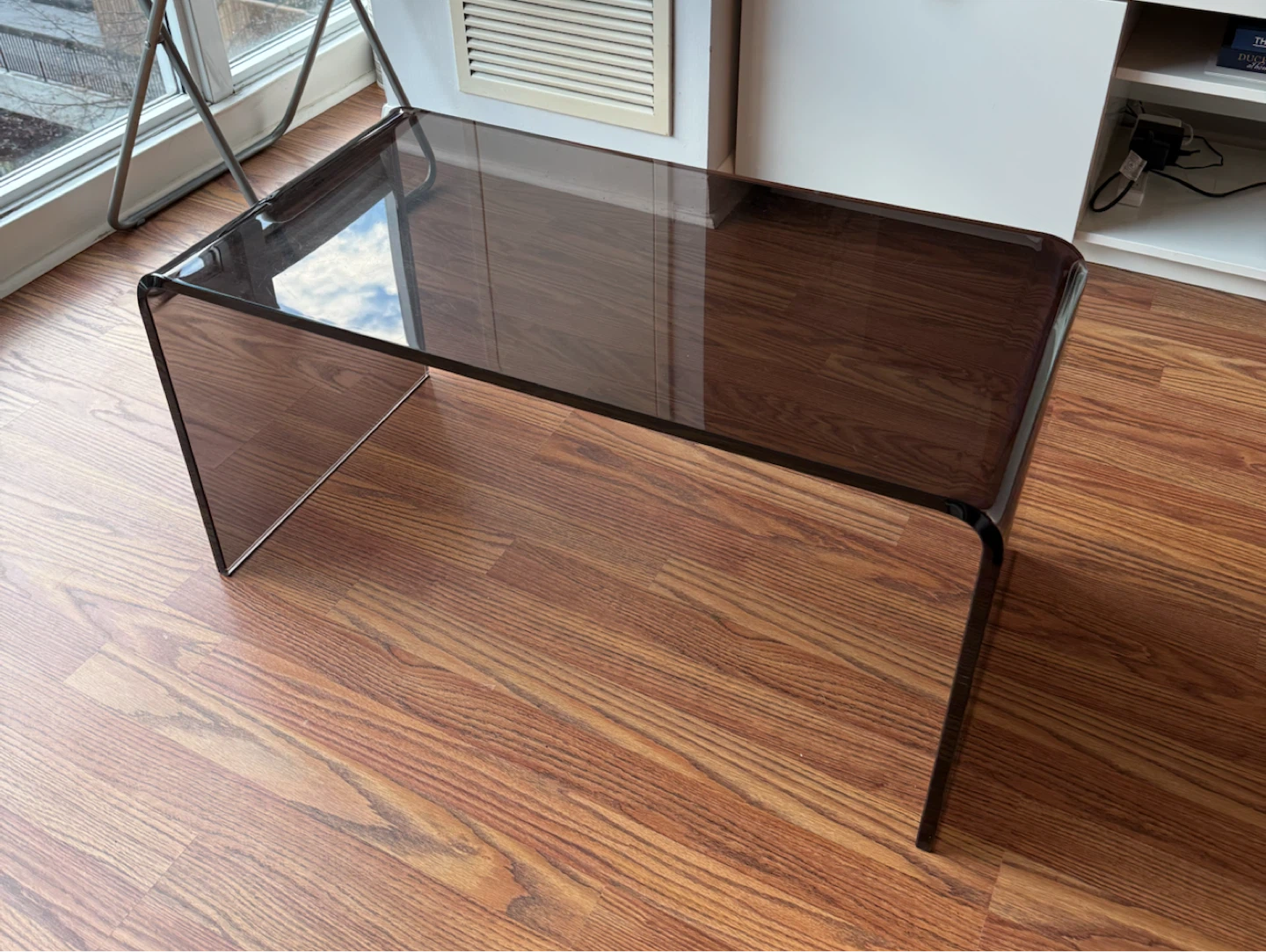 Smoked Acrylic Waterfall Coffee Table - photo 2