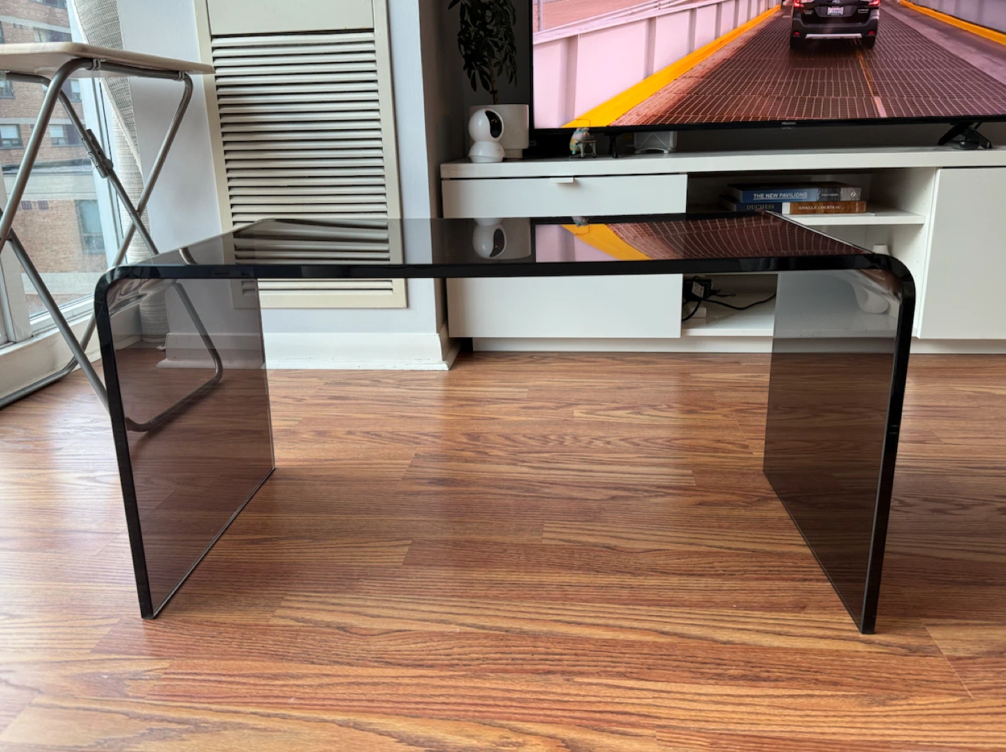 Smoked Acrylic Waterfall Coffee Table - photo 3