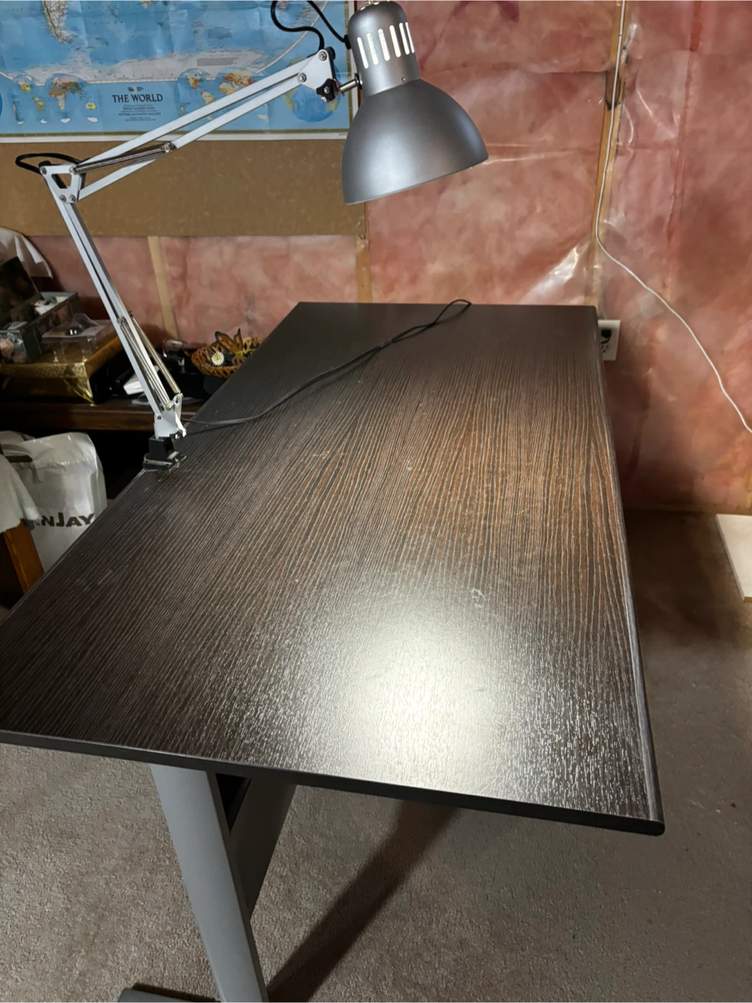 Super solid metal office desk with adjustable swing lamp - photo 3