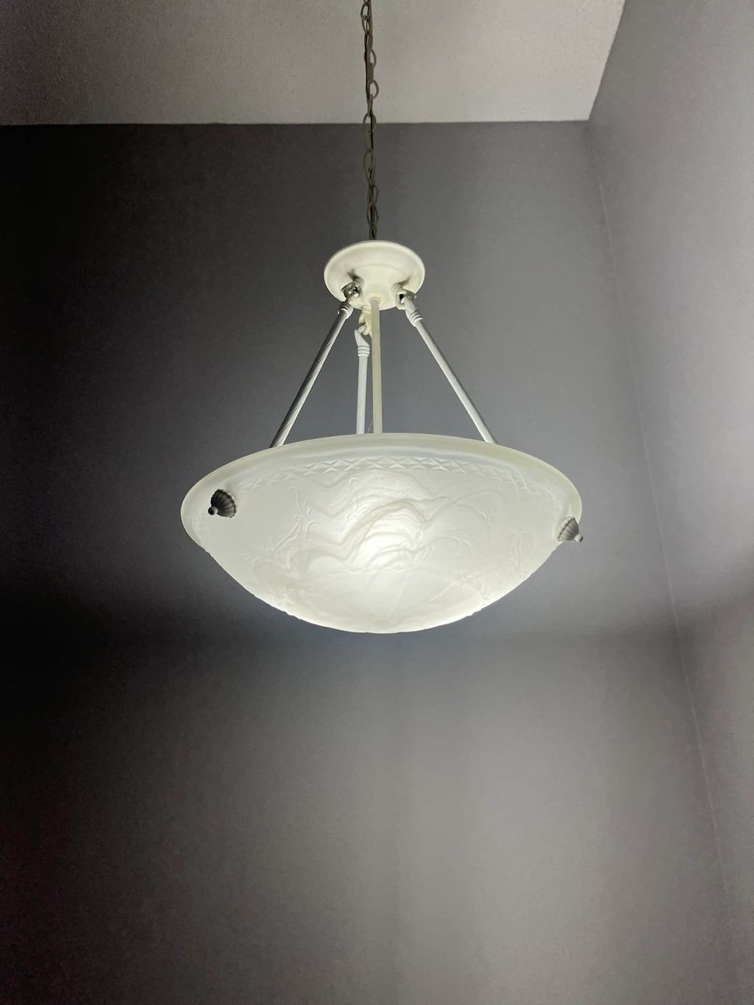 White 3-Light Hanging Pendant Ceiling Lamp - photo 2