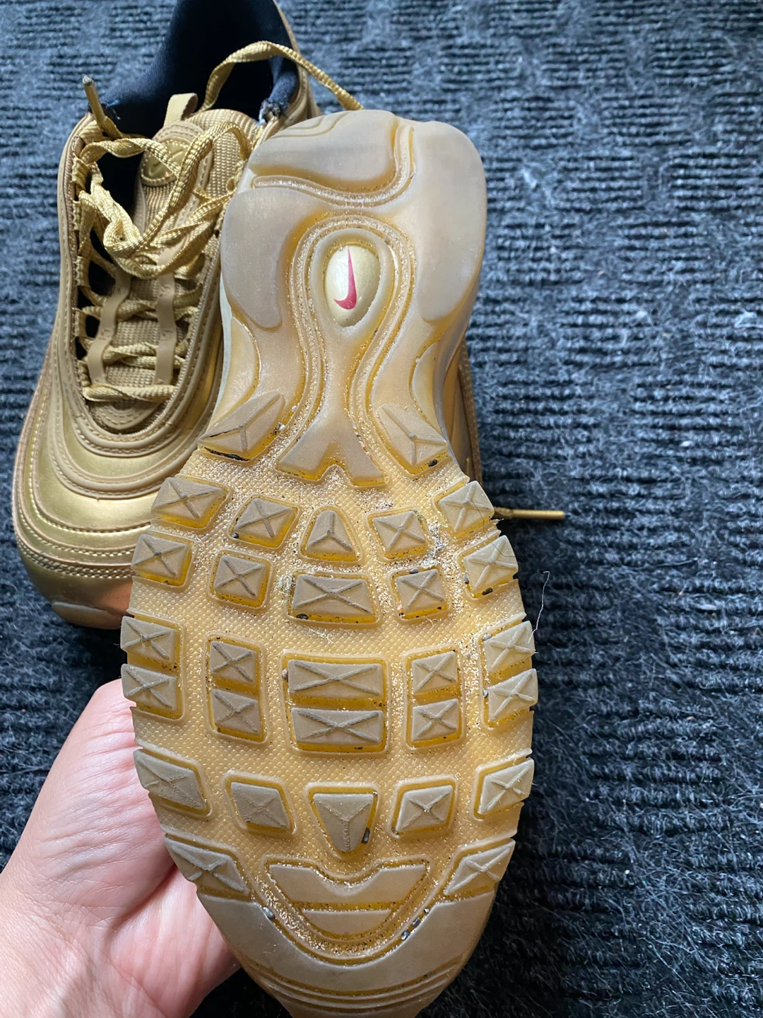 Nike Air Max 97 Metallic Gold Sneakers - photo 2