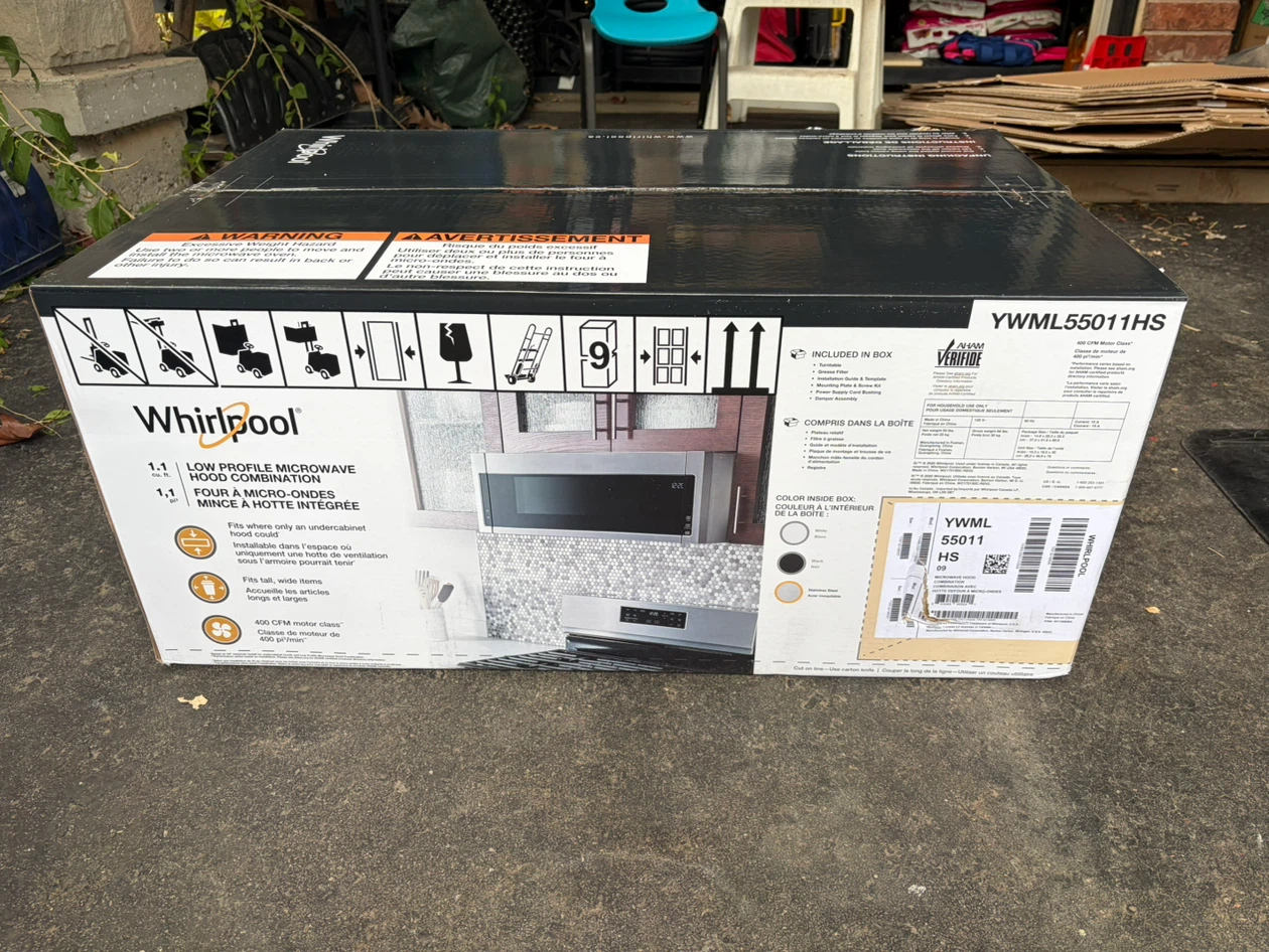Whirlpool Low Profile Microwave Hood Combination YWML55011HS