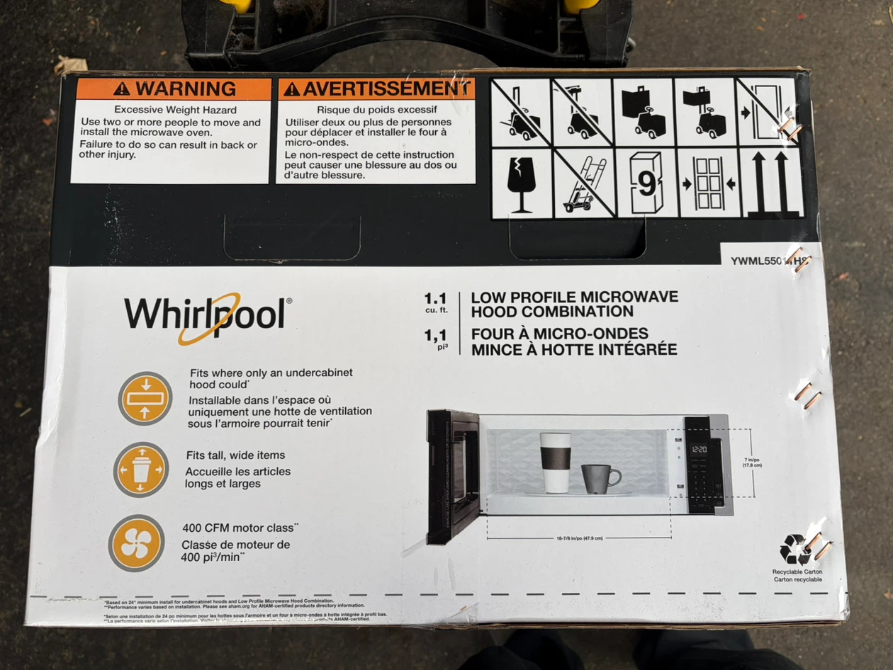 Whirlpool Low Profile Microwave Hood Combination YWML55011HS - photo 5