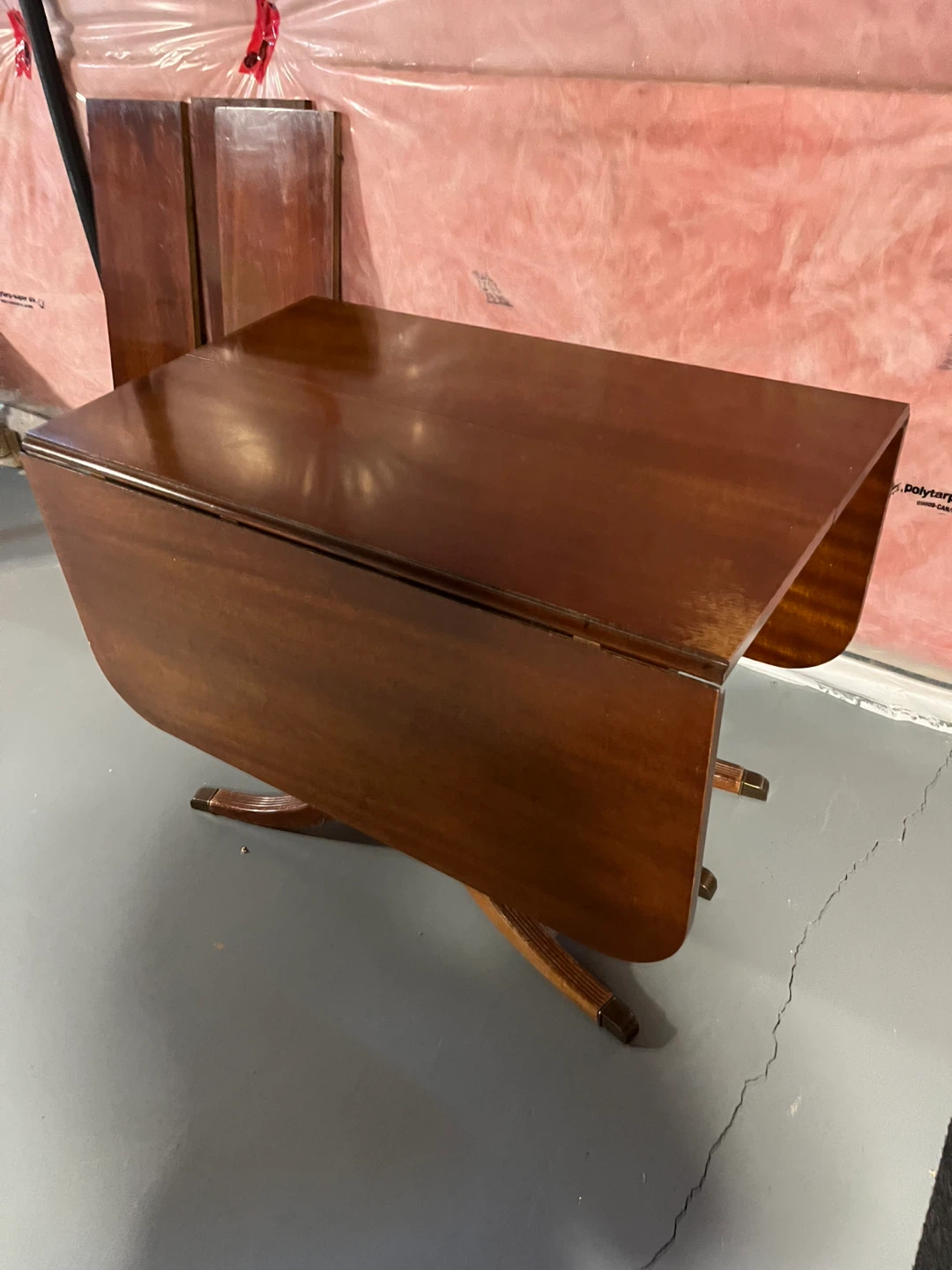 Vintage Mahogany Drop-Leaf Dining Table with Leaves - photo 2