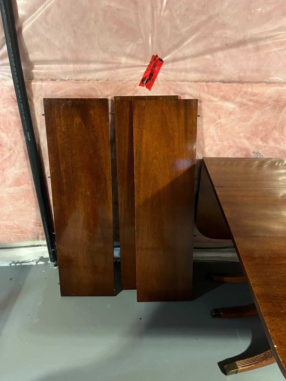 Vintage Mahogany Drop-Leaf Dining Table with Leaves - photo 3