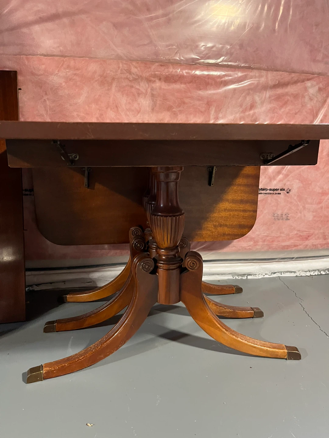 Vintage Mahogany Drop-Leaf Dining Table with Leaves - photo 4