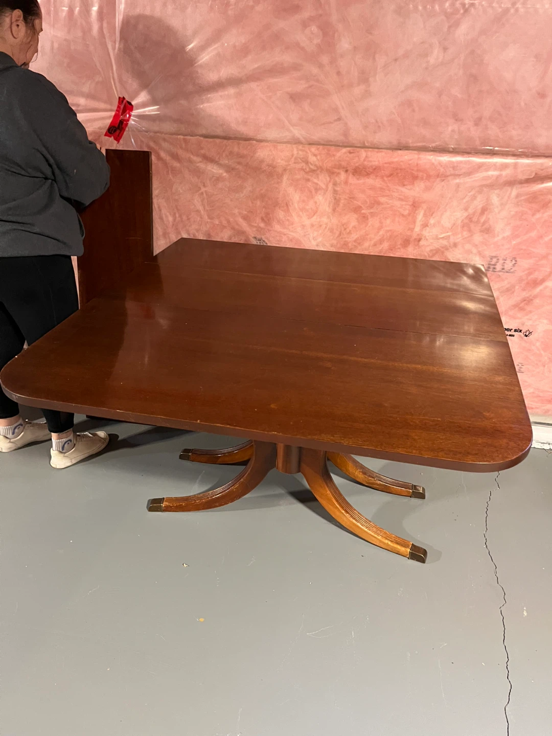 Vintage Mahogany Drop-Leaf Dining Table with Leaves - photo 5