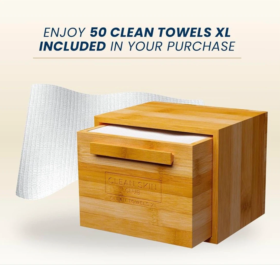 Clean Skin Club Luxe Bamboo Box + 50 Clean Towels XL – BRAND NEW - photo 4