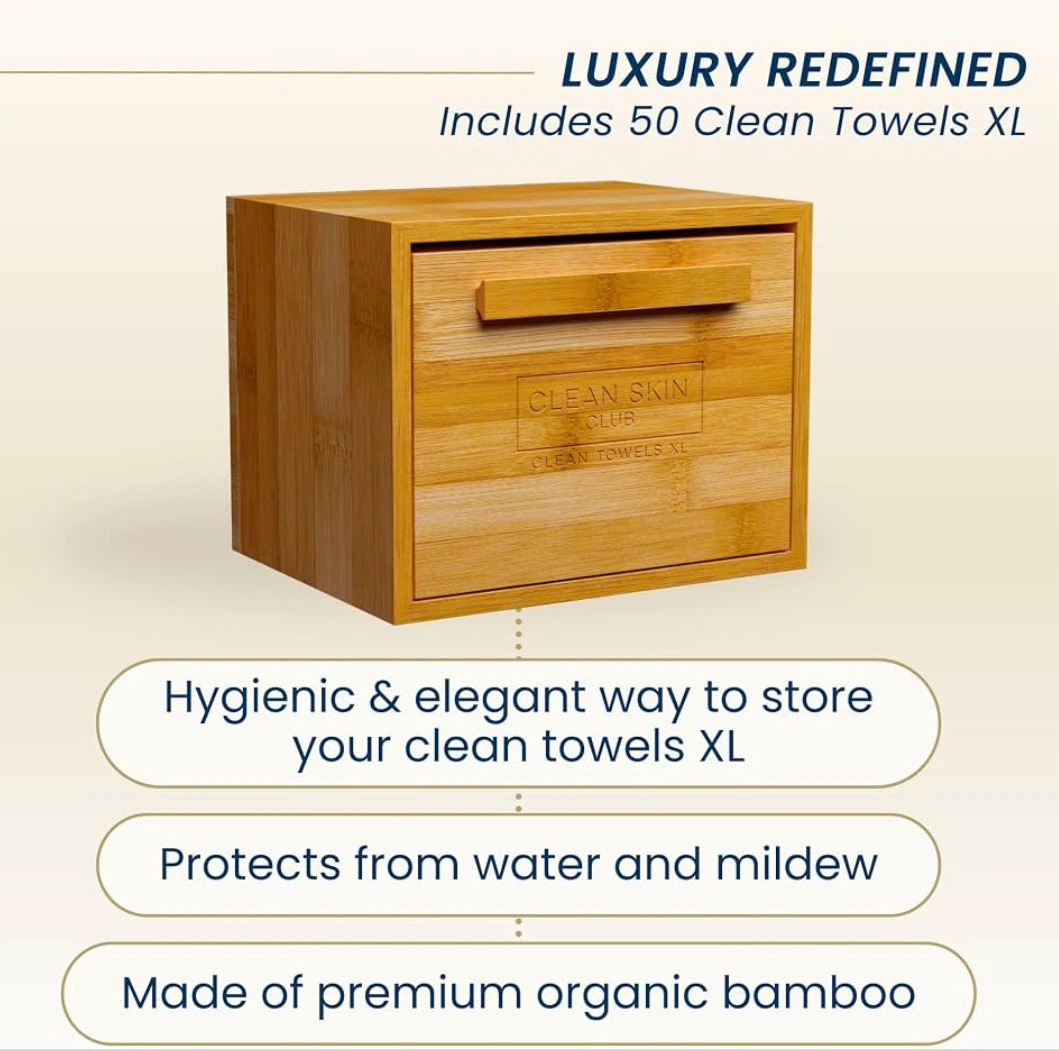 Clean Skin Club Luxe Bamboo Box + 50 Clean Towels XL – BRAND NEW - photo 5