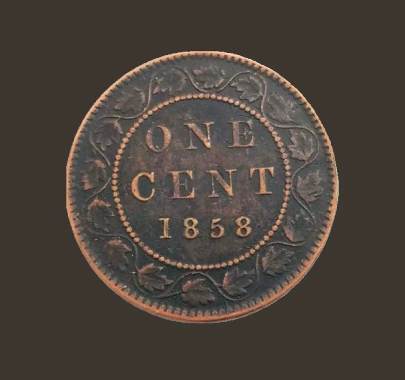 1858 Canadian One Cent Coin - photo 2