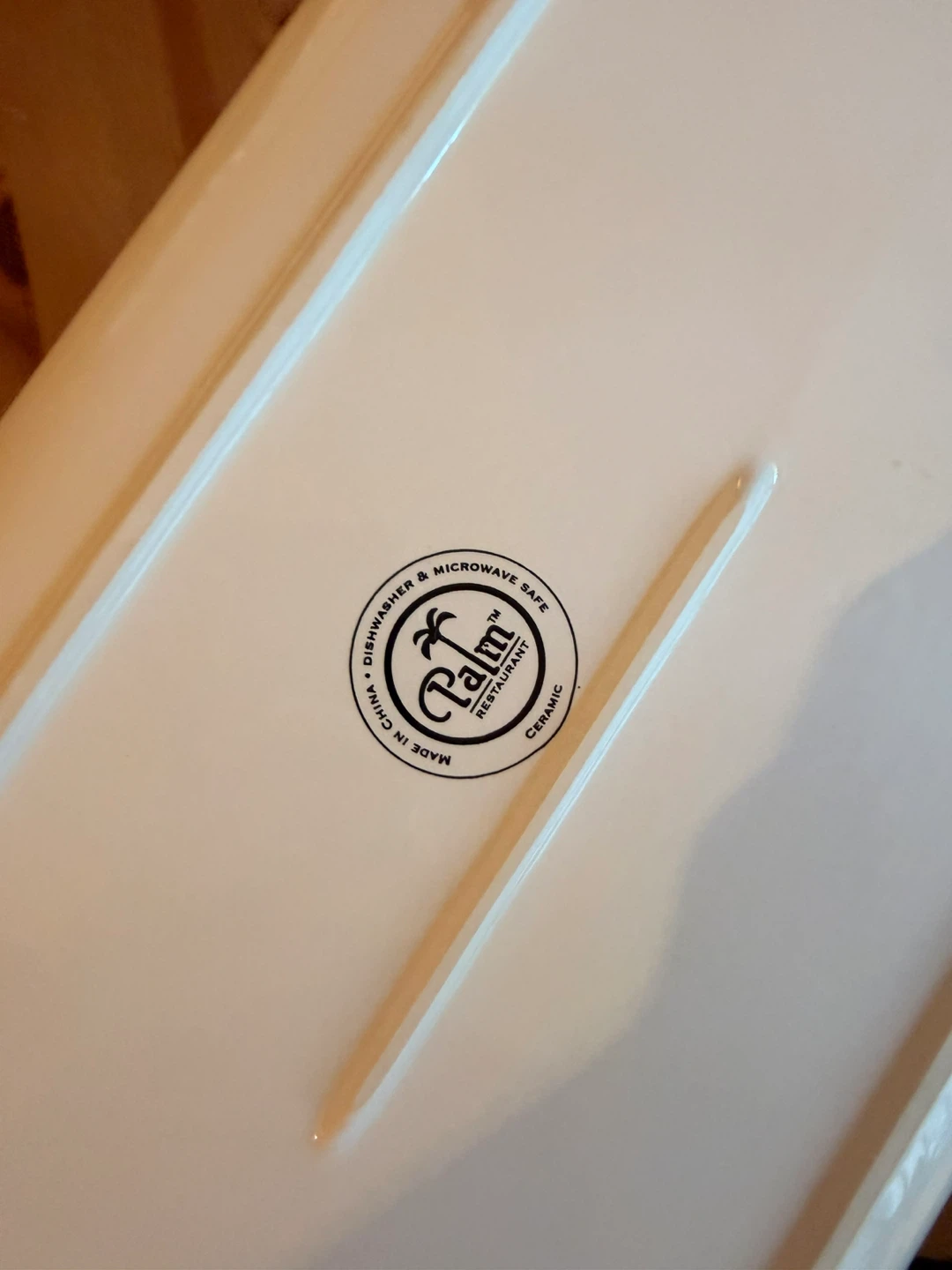 Palm Restaurant White Ceramic Serving Tray - photo 2