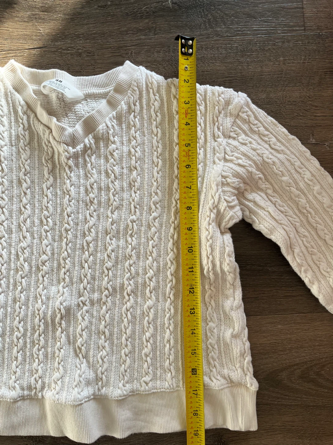 H&M Cable-Knit Sweater Cream Kids Size 10-12A - photo 5