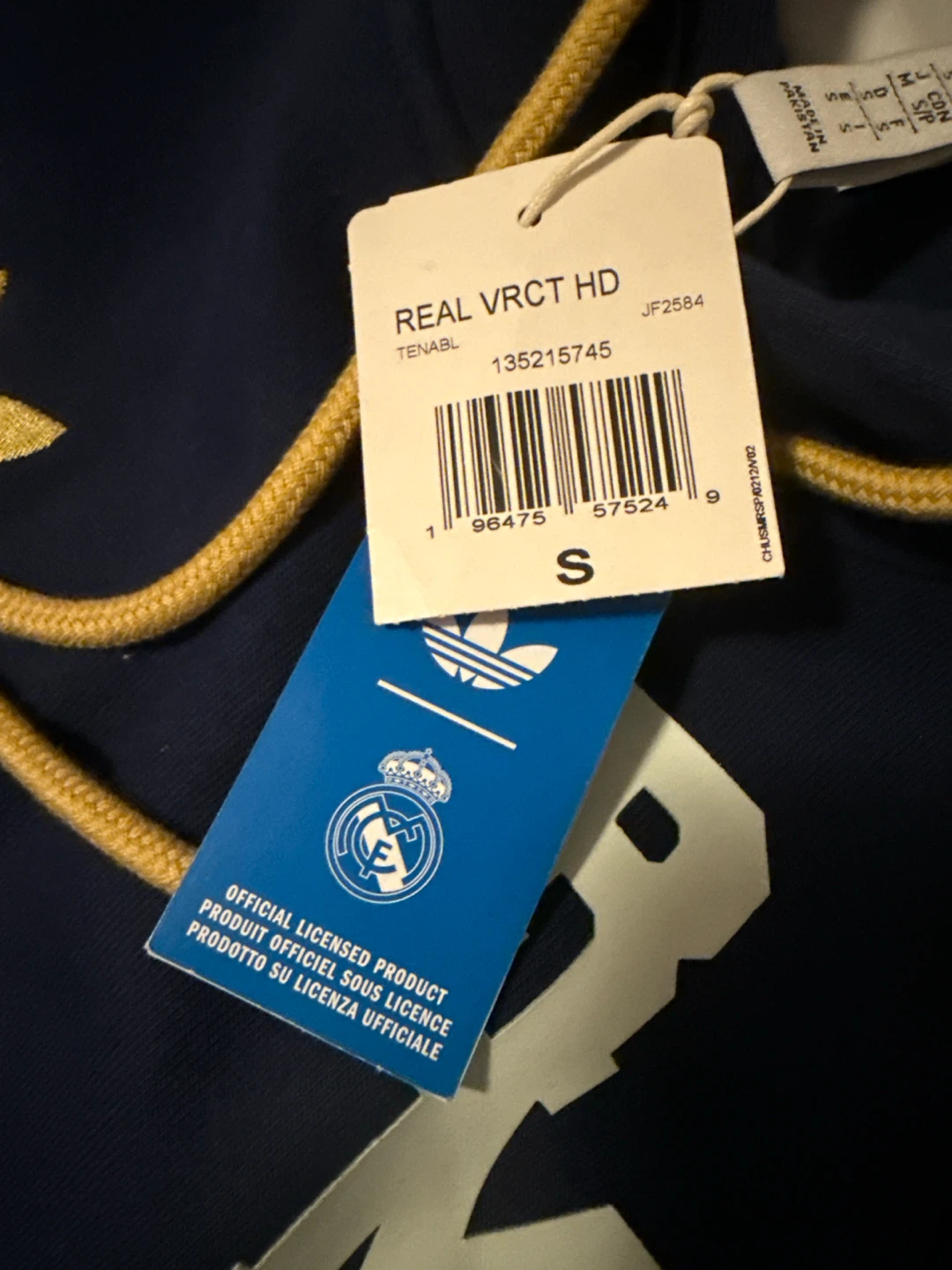Adidas Real Madrid Hoodie Size S - photo 2