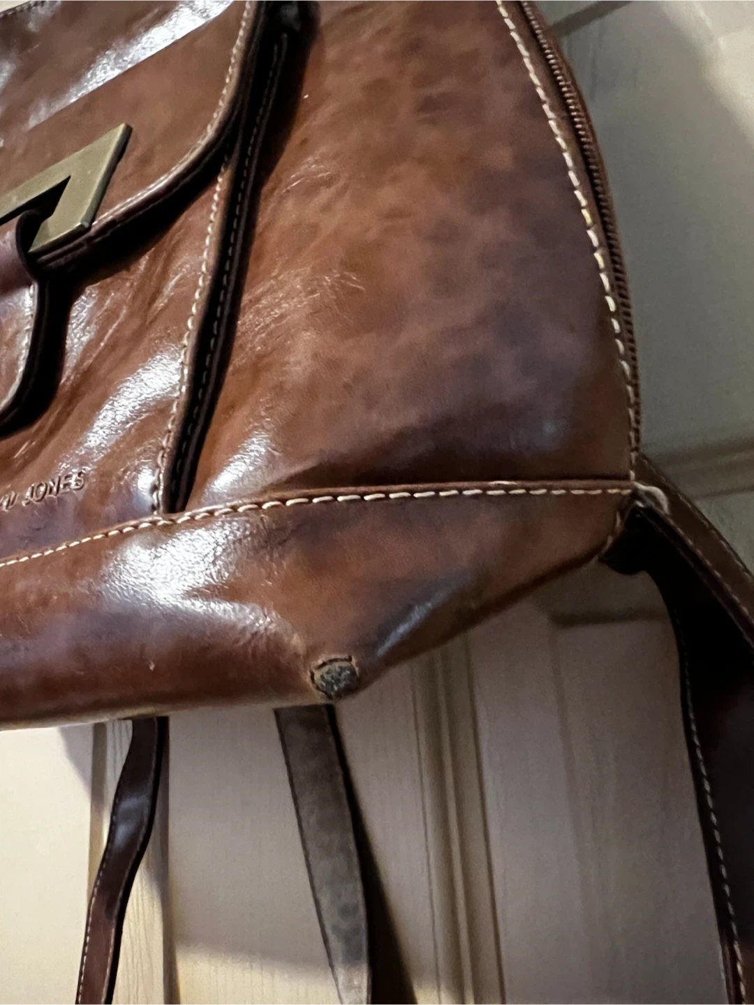 David Jones Brown Leather Backpack - photo 5