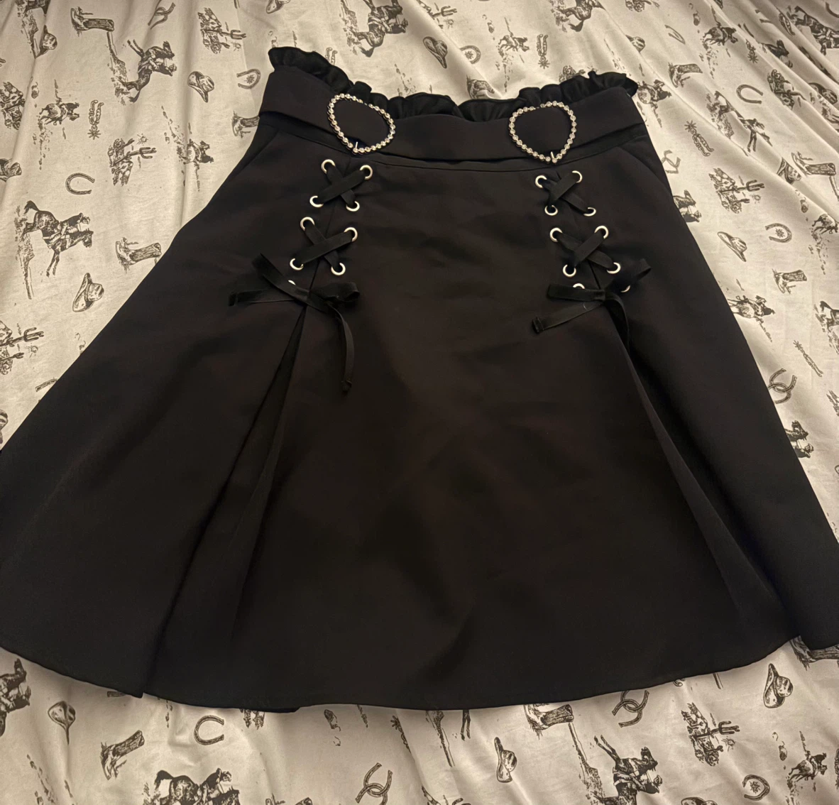 Doll Funeral Black Lolita Skirt