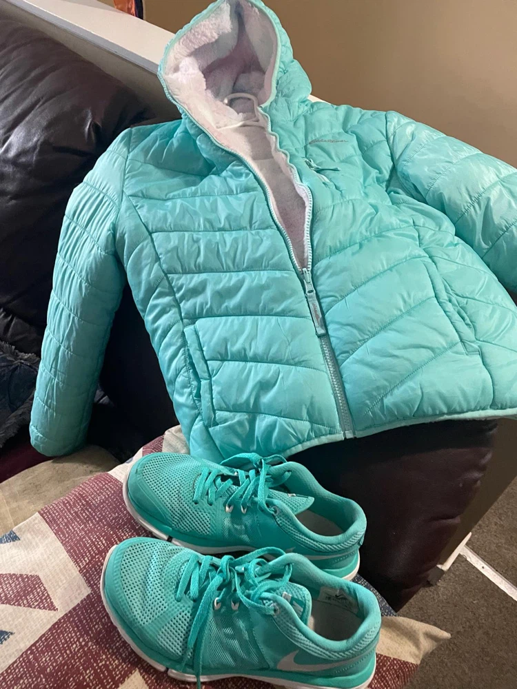 Eddie Bauer Jacket and Nike Shoes Set